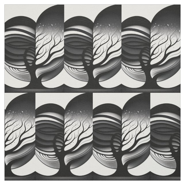 Tissu L'amour de l'arbre du coeur (Échantillon)