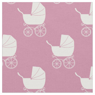 Tissu Landième de bébé rose