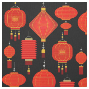Tissu lanternes chinoises