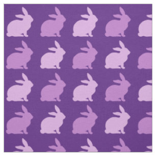 Tissu Lapin lapin de lapin de lavande mauve