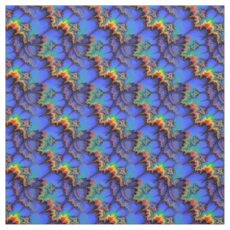 Tissu L'arc-en-ciel électrique ondule le motif d'art de