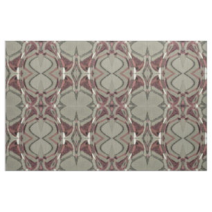 Tissu L'art Abstrait gris et rouge
