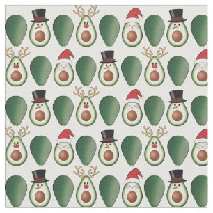 Tissu L'Avocado de Noël Frosty, Rudolph et Père Noël