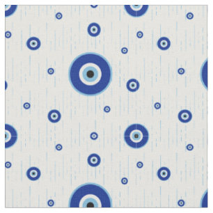 Tissu Le charme traditionnel des yeux nazes bleus