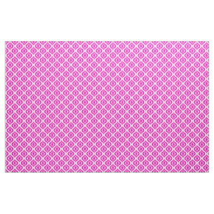 Tissu Le Chic Ikat, un rétro rose vif, tombe Motif