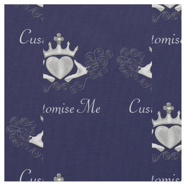 Tissu Le Claddagh (Argent) (Fermer)