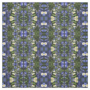 Tissu Le Delphinium bleu dans les jardins