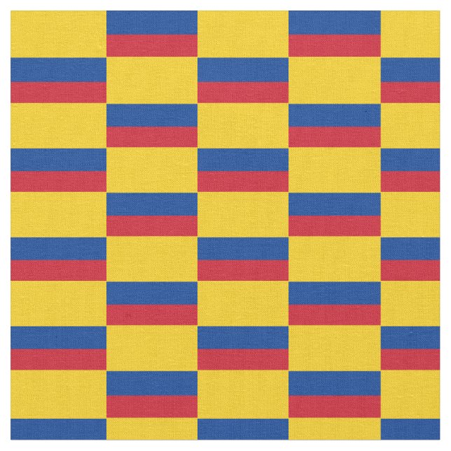 Tissu Le drapeau colombien et la mode branchée (Fermer)