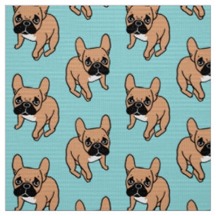 Tissu Le faon noir mignon Frenchie de masque a besoin