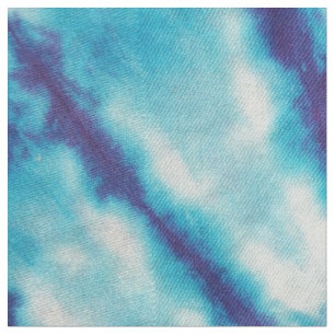 Tissu Le kaléidoscope bleu teignent en nouant