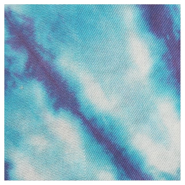 Tissu Le kaléidoscope bleu teignent en nouant (Fermer)