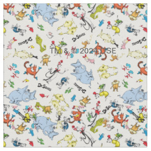 Tissu Le monde du modèle de Dr Seuss