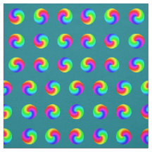 le motif repéré de cercles de couleurs