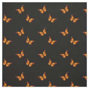 Tissu Le papillon de flottement orange des femmes sur le
