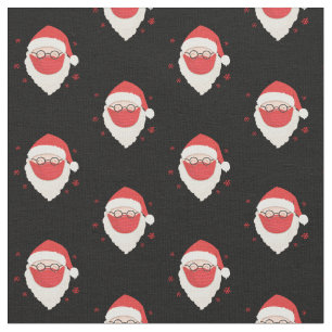 Tissu Le Père Noël avec masque médical