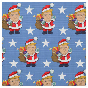 Tissu Le Président joyeux Donald Trump Père Noël  No