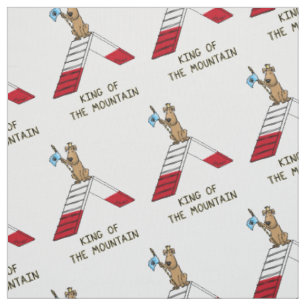 Tissu Le roi de la montagne Chien Design d'agilité