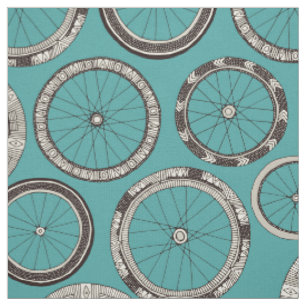 Tissu le vélo roule la turquoise