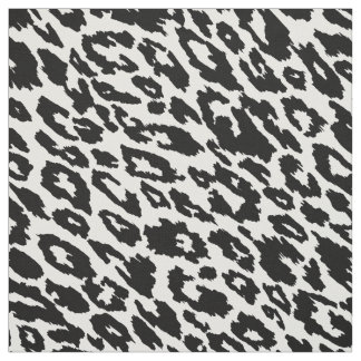 Tissu Leopard noir et blanc