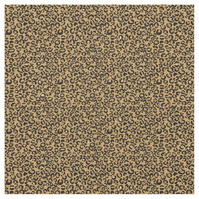 Tissu Leopard Spots Gold Metallic Poster de animal de fo (Fermer)