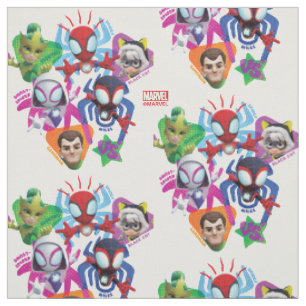 Tissu L'équipe Spidey contre Electro, Sandman et Black C