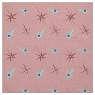 Tissu Les années 50 roses Starburst