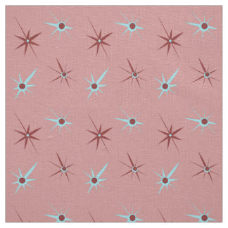 Tissu Les années 50 roses Starburst