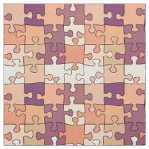 Tissu les années 70 de puzzle Motif