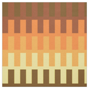 Tissu les années 70 rectangle jaune orange marron vinta