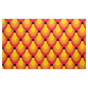 Tissu les années 70 rétro élégant surdimension