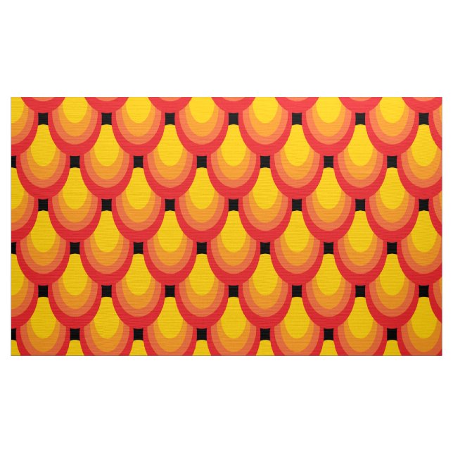 Tissu les années 70 rétro élégant surdimensionné (Yard)