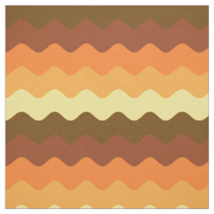 Tissu les années 70 vintage bande d'onde orange brun
