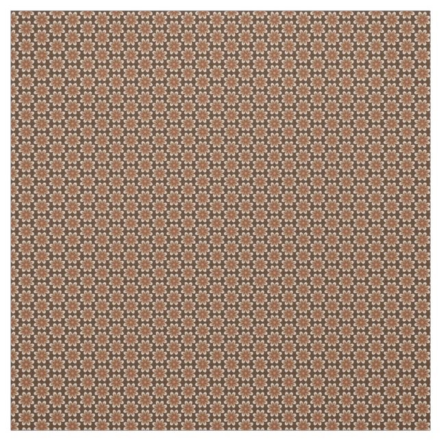 Tissu les années 70 Vintage motif floral de fleur rétro (Échantillon)