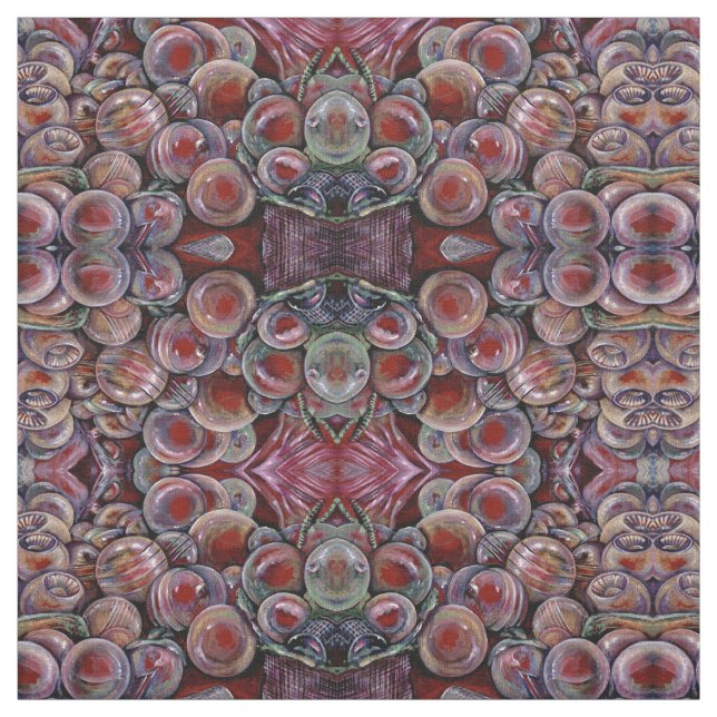 Tissu Les balles de Noël rouges (Échantillon)