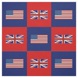Tissu Les Etats-Unis diminuent, drapeau BRITANNIQUE sur