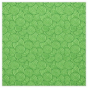 Tissu Les Japonais tourbillonnent motif - vert de pin et