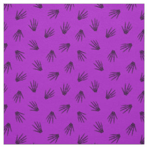 Tissu Les os pourpres Joyeux Halloween moderne