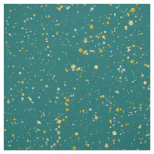 Tissu L'espace élégant de confettis - vert turquoise e
