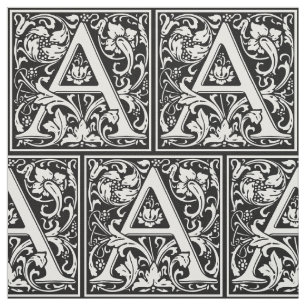 Tissu Lettre A Monogramme Médiéval Art Nouveau