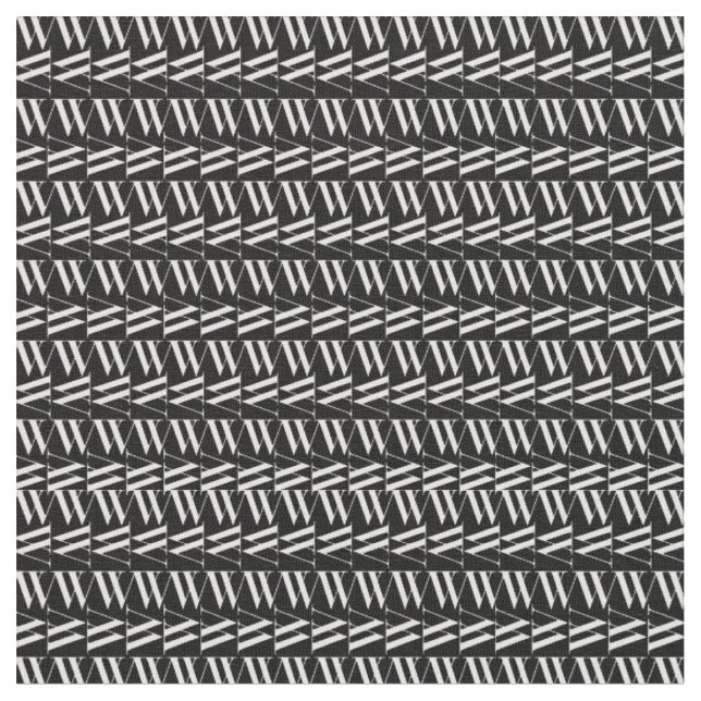 Tissu Lettre initiale monogramme W (Fermer)