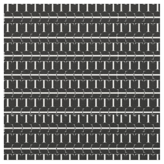 Tissu Lettre initiale T monogramme (Fermer)