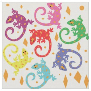 Tissu Lézards colorés