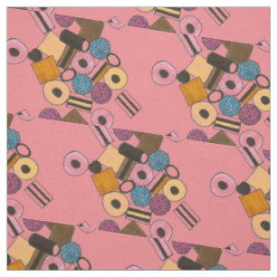 Tissu Licorice Rose Allsports Candy Candies Sweet Fabric