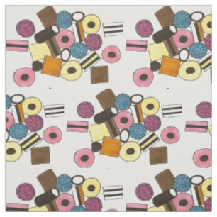 Tissu Licorice Toutes Sortes Sucre Foodie Fabric
