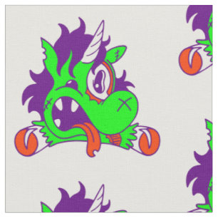 Tissu licorne halloween animal zombie déplaisant