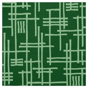 Tissu Lignes Abstraites 120923 - Vert Éclairci sur Vert 