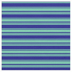 Tissu Lignes aquamarines et bleues