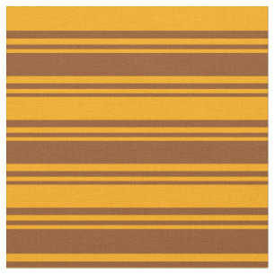Tissu Lignes/bandes Brown et orange Motif