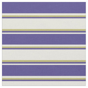 Tissu Lignes Beige, bleu ardoise foncée et kaki foncé