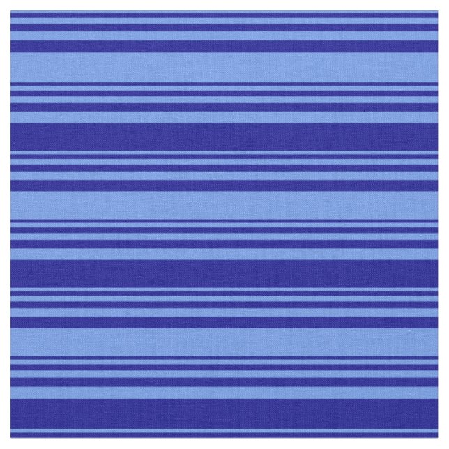 Tissu Lignes bleu fleur et bleu foncé (Fermer)